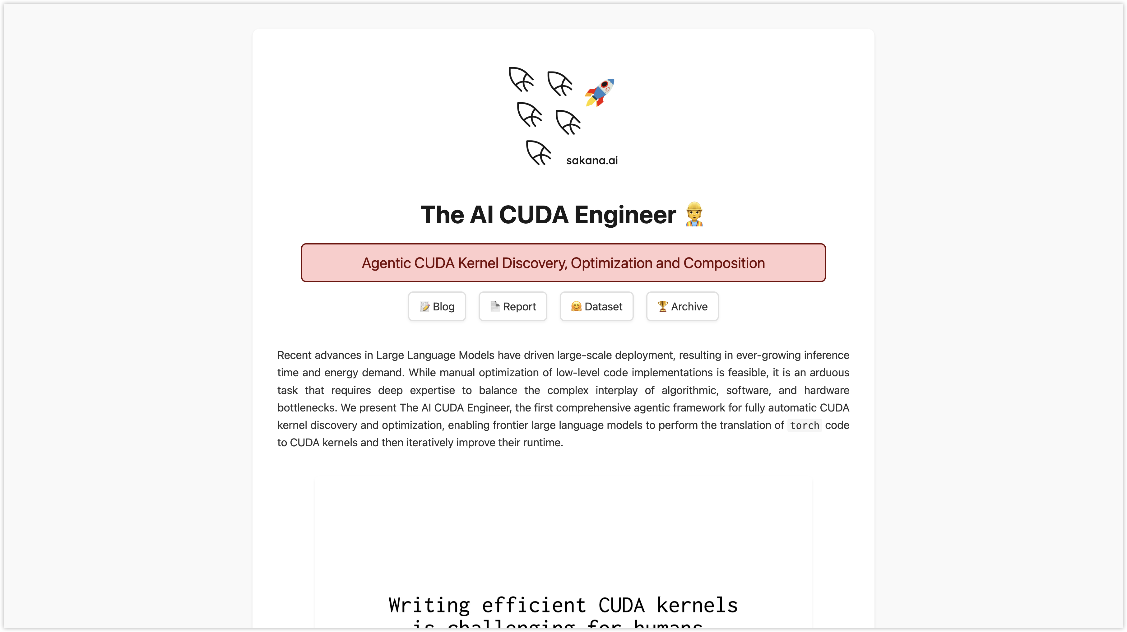 AI CUDA工程师