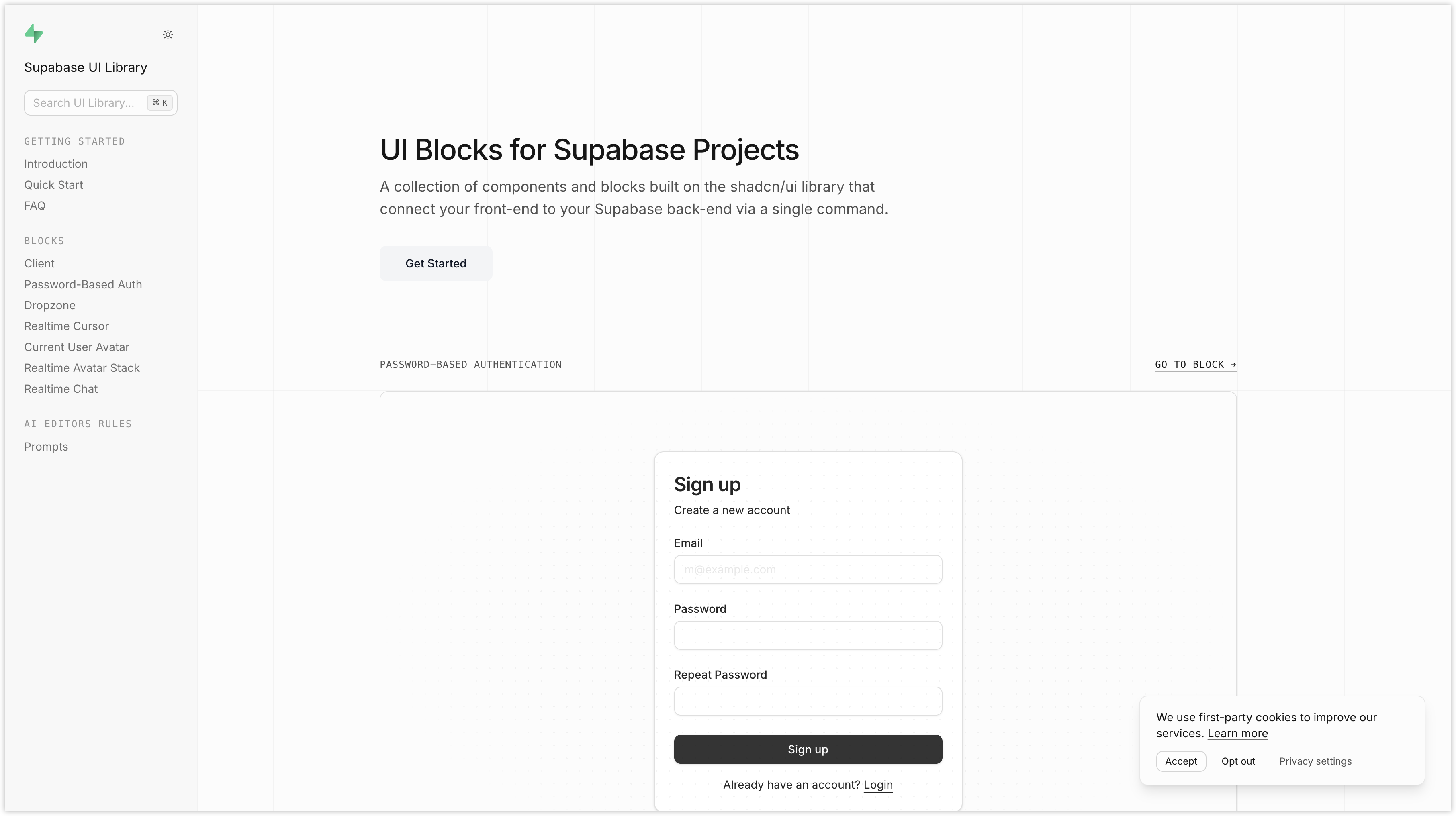 Supabase UI
